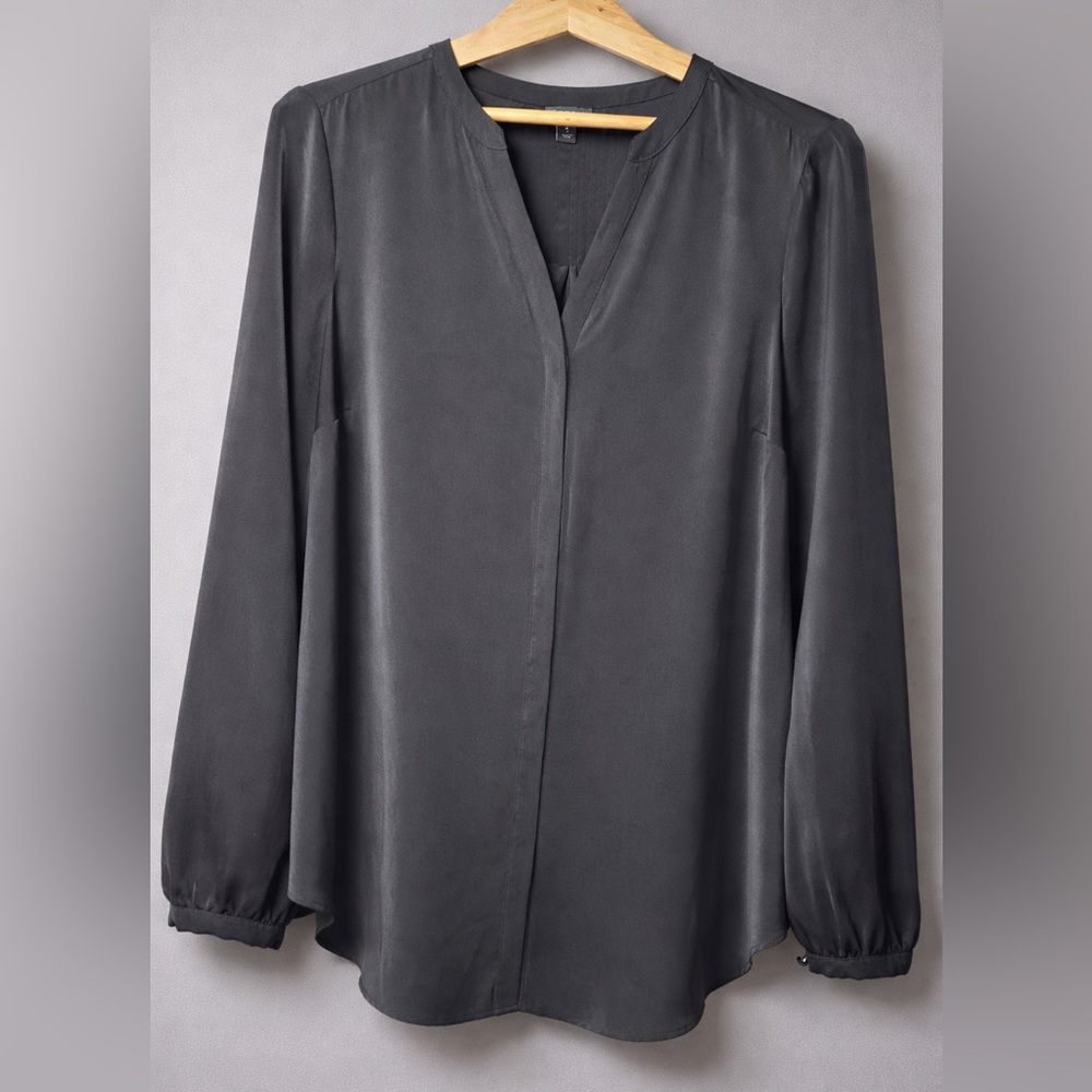 Torrid Classic Black Hidden Button Up Blouse – Soft Drape Office to Evening Top